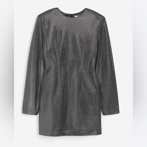 H&M shines shoulder pad dress